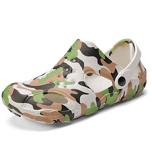 

Men's PVC / PU Summer Casual Sandals Non-slipping Camouflage Green / Blue / Black