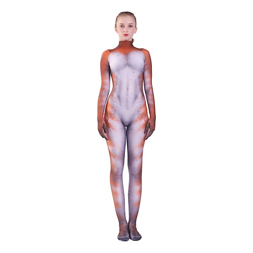 

Zentai Suits Cosplay Cosplay Kid's Adults Lycra Spandex Cosplay Costumes Halloween Women's Almond Printing Halloween Carnival Masquerade