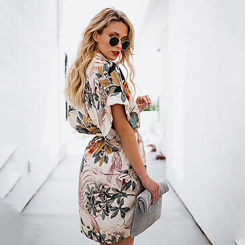 

Summer Floral Shirt Dress