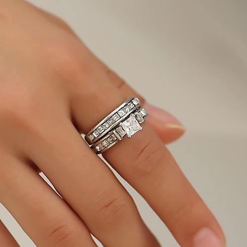 

Women's Ring 1 set Silver Alloy Elegant Holiday European Festival Jewelry