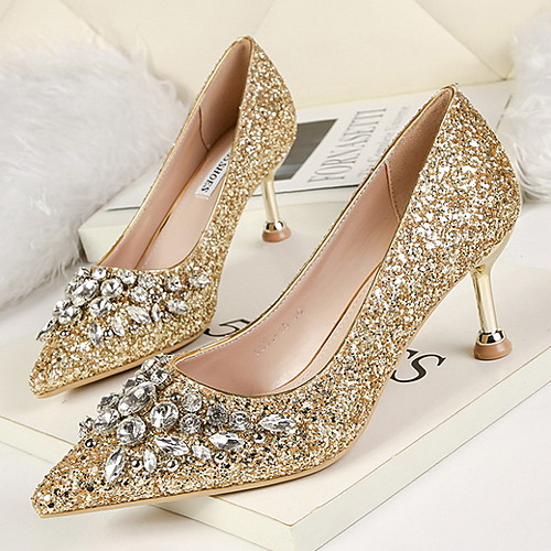

Women's Heels Stiletto Heel Pointed Toe PU Spring & Summer Red / Gold / Black