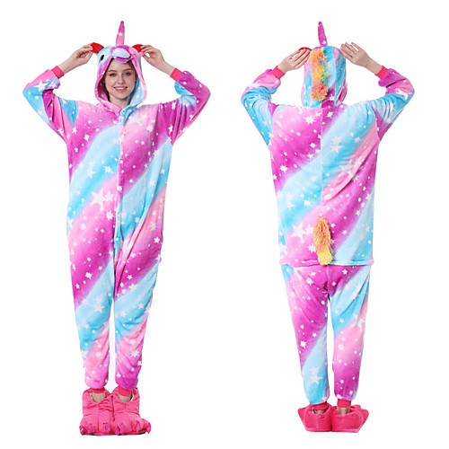 

Adults' Kigurumi Pajamas Unicorn Bear Onesie Pajamas Flannelette Yellow / Red / Pink Cosplay For Men and Women Animal Sleepwear Cartoon Festival / Holiday Costumes