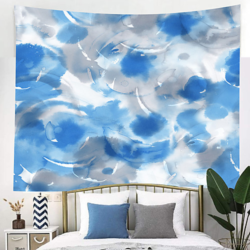 

Summor Tapestry Marble Abstract Acrylic Blue Marbling Artwork ure Golden Glitter Hanging Tapestries Wall Hanging Decor for Bedroom Livingroom Dorm