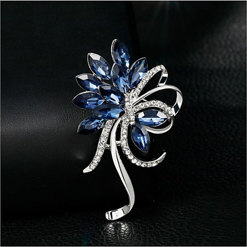 

Women's Cubic Zirconia Brooches Classic Paper Clip Stylish Simple Classic Brooch Jewelry Silver For Party Gift Daily Work Festival