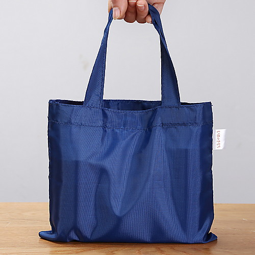 

Women's Canvas Top Handle Bag Solid Color Blue