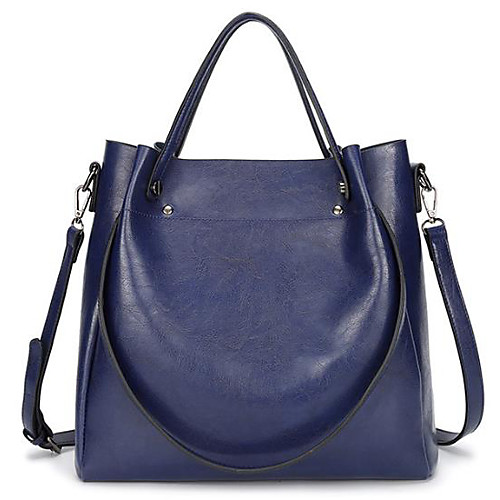 

Women's PU Top Handle Bag Solid Color Wine / Blushing Pink / Red