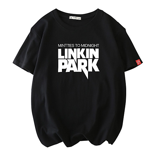 

Men's Color Block Graphic T-shirt - Cotton Daily Round Neck White / Black / Short Sleeve