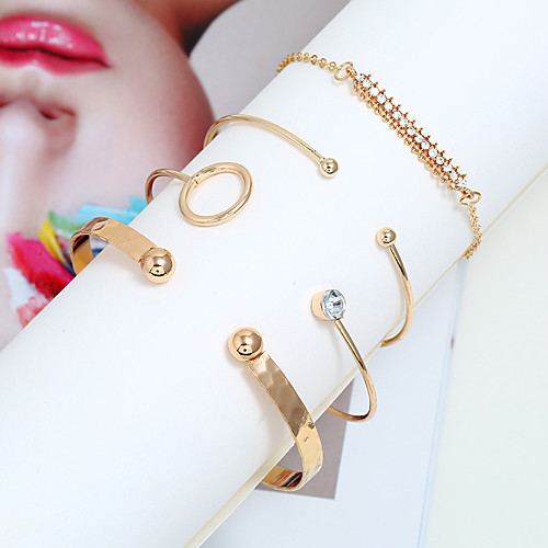 

Women's Bracelet Classic Wedding Birthday Vintage Theme European Trendy Casual / Sporty Ethnic French Alloy Bracelet Jewelry Gold For Date Festival