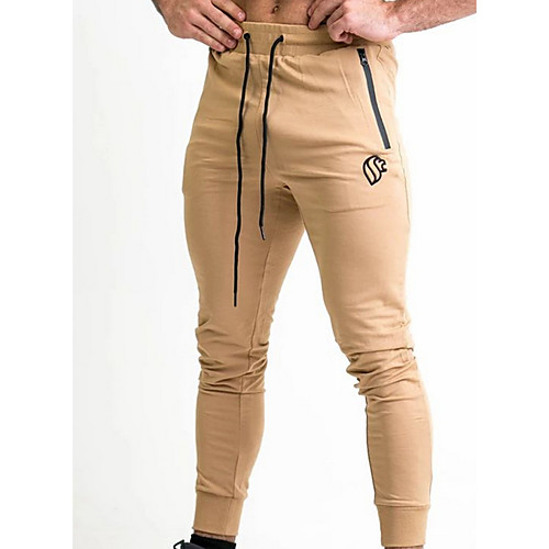 

Men's Sporty Sweatpants Pants - Solid Colored / Patterned Khaki Light gray Black US38 / UK38 / EU46 US40 / UK40 / EU48 US42 / UK42 / EU50