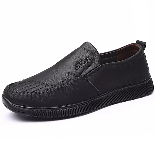 

Men's PU Spring & Summer Casual Loafers & Slip-Ons Non-slipping Brown / Black
