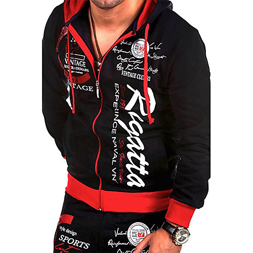 

Men's Basic Hoodie - Color Block Red