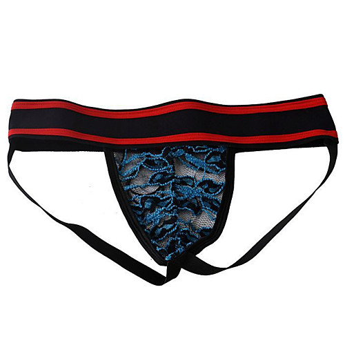 

men's lace / cut out g-string underwear - normal, color block 1 piece low waist purple blushing pink fuchsia one-size