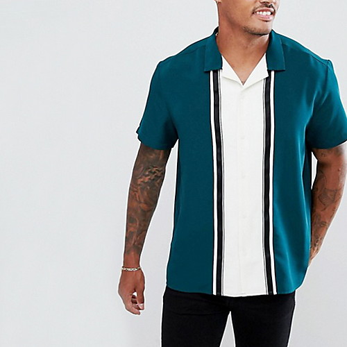 

Men's Sports Shirt - Striped Blue