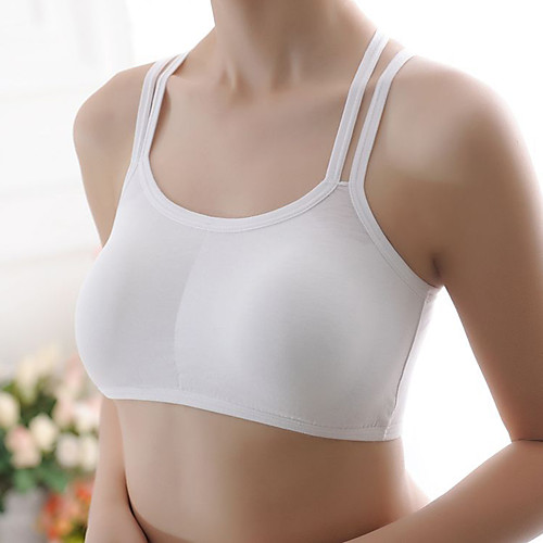 

Women's Wireless Full Coverage Bra Solid Colored Sexy Fashion White Black