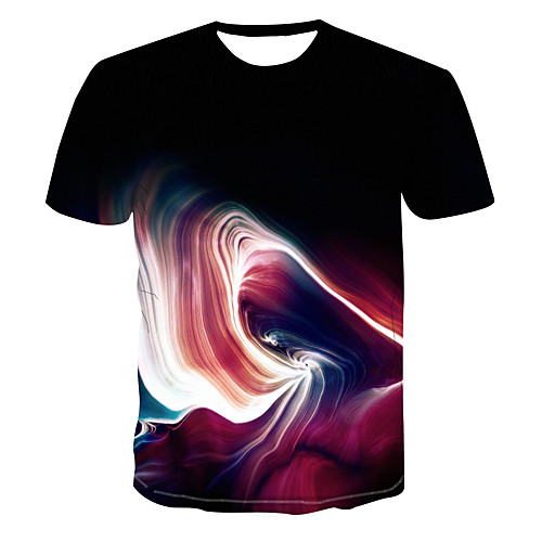 

Men's Club Weekend Street chic / Punk & Gothic T-shirt - Color Block / 3D / Abstract Print Black