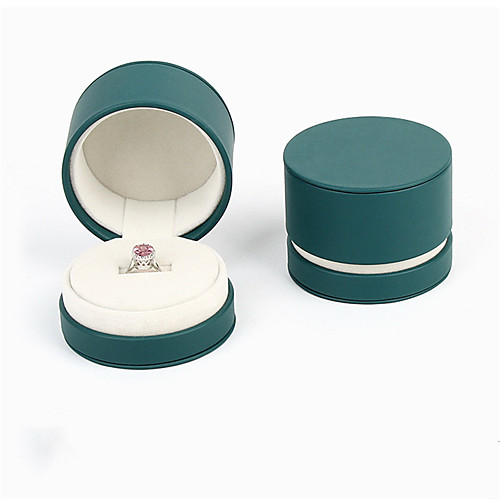 

Round Jewelry Packaging - Dark Green, White 4 cm 7.5 cm 5.5 cm / Women's