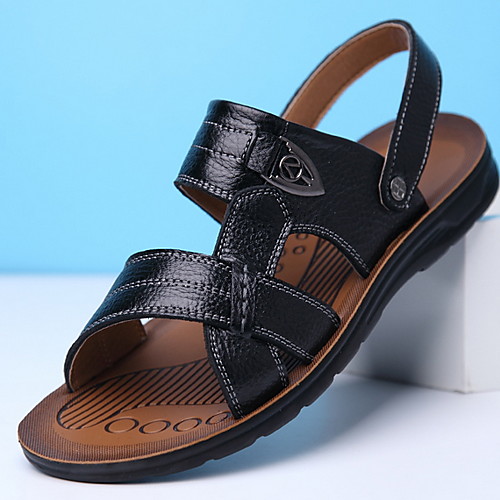 

Men's Cowhide Spring & Summer Sandals Breathable Yellow / Brown / Black