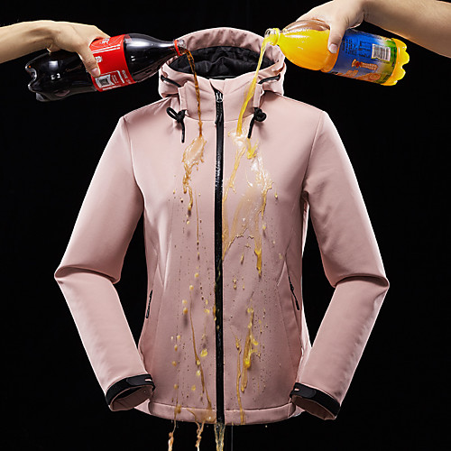 

Women's Hiking Softshell Jacket Summer Winter Outdoor Patchwork Waterproof Windproof Sunscreen Breathable Jacket Top Spandex Single Slider Running Hunting Fishing Violet / Black / Burgundy / Pink