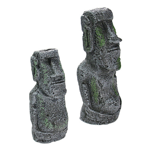 

Decoration Easter Island stone statue resin landscaping crafts antique Roman portrait