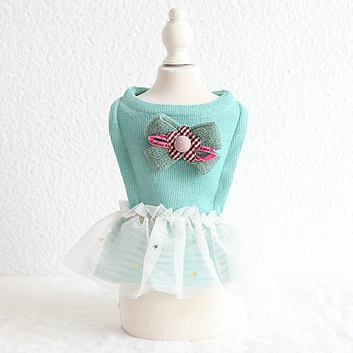 

Dog Sweater Dog Clothes Sequin Blue Pink Cotton Costume For Winter