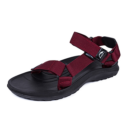 

Women's Sandals Flat Heel Open Toe Canvas Spring & Summer Burgundy / Brown / Black