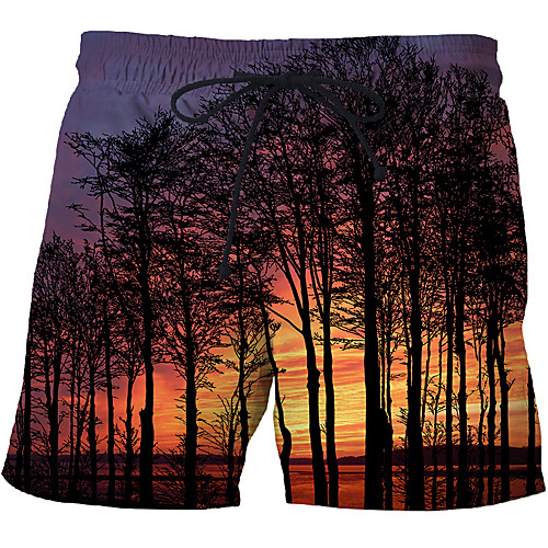 

Men's Sporty / Exaggerated Sweatpants / Shorts Pants - 3D / Geometric Pattern / 3D Print Tropical Leaf, Print Rainbow US32 / UK32 / EU40 US34 / UK34 / EU42 US36 / UK36 / EU44