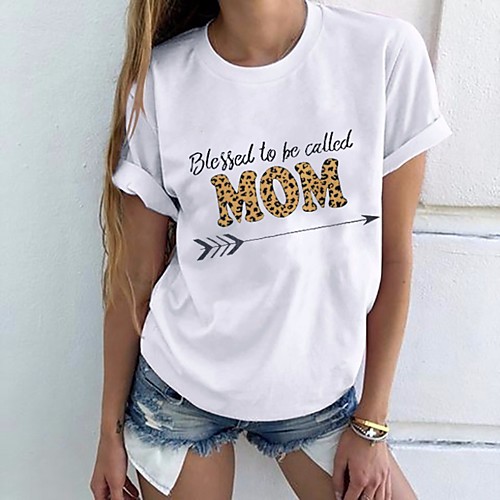 

Women's Daily T-shirt - Letter White