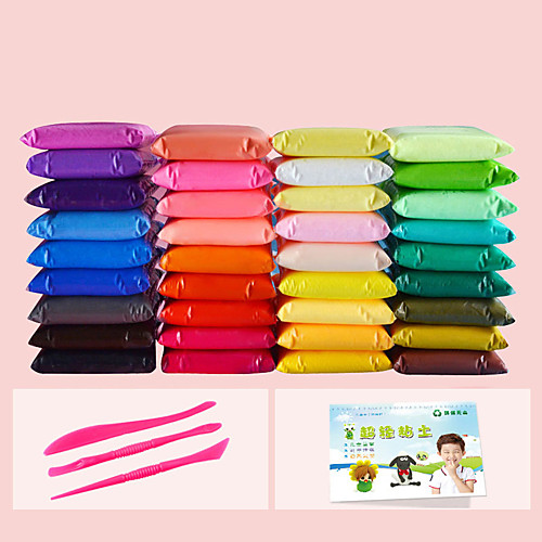 

36 pcs Air Dry Clay Modeling Clay Rainbow Parent-Child Interaction Making Kits with DIY Tools Kid's DIY Toys Party Favors & Gifts