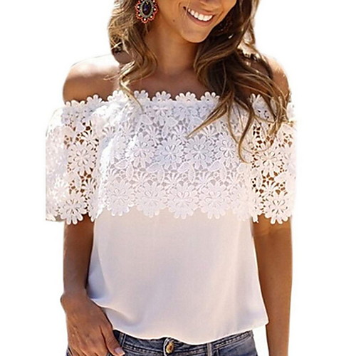 

Women's Daily T-shirt - Solid Colored Blushing Pink