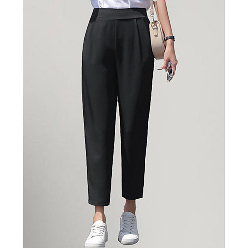 

Women's Basic Harem Pants - Solid Colored Black S M L