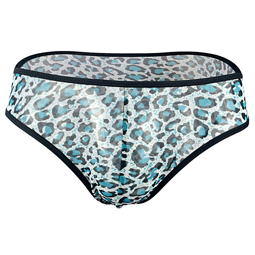 

Men's Mesh Briefs Underwear - Normal Low Waist Blue Brown Black One-Size