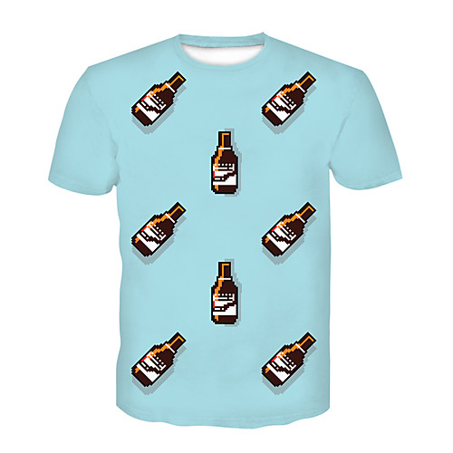 

Men's Party Club T-shirt - 3D / Beer Print Blue