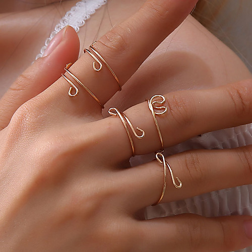 

Women's Ring 1 set Gold Silver Alloy Elegant Holiday European Festival Jewelry