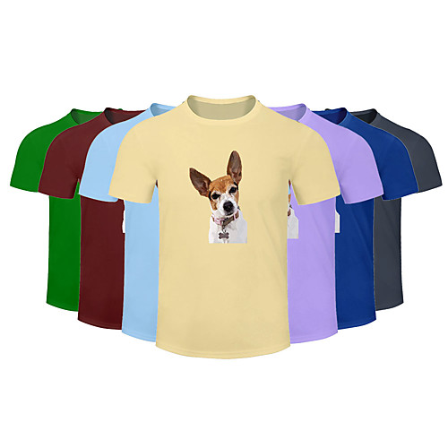 

Men's Women's Cotton Running T-Shirt Workout Shirt Round Neck Running Active Training Jogging Breathable Quick Dry Moisture Wicking Sportswear Dog Plus Size Tee / T-shirt Top Short Sleeve Activewear