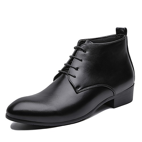 

Men's PU Spring & Summer Boots Booties / Ankle Boots Black