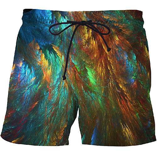 

Men's Sporty / Exaggerated Sweatpants / Shorts Pants - 3D / Geometric Pattern / 3D Print Print Rainbow US32 / UK32 / EU40 US34 / UK34 / EU42 US36 / UK36 / EU44