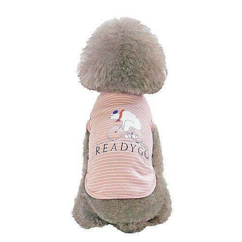 

Dog Vest Dog Clothes Yellow Pink Black Costume Husky Labrador Alaskan Malamute Cotton Stripes Casual / Daily S M L XL XXL