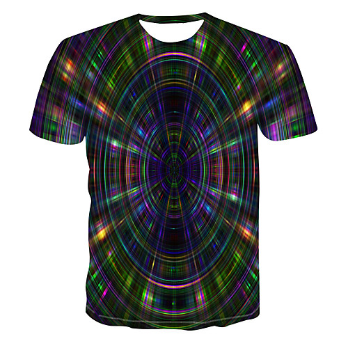 

Men's Daily Basic T-shirt - 3D Rainbow