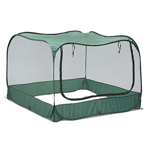 

Original Direct Selling Explosion-proof Dark Green Foldable Mobile Portable Chicken Cage With Zipper Door Anti-bird Net Butterfly Cage