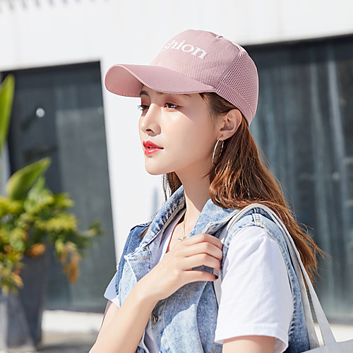 

Women's Party Basic Cotton Baseball Cap-Solid Colored All Seasons Blushing Pink Khaki White