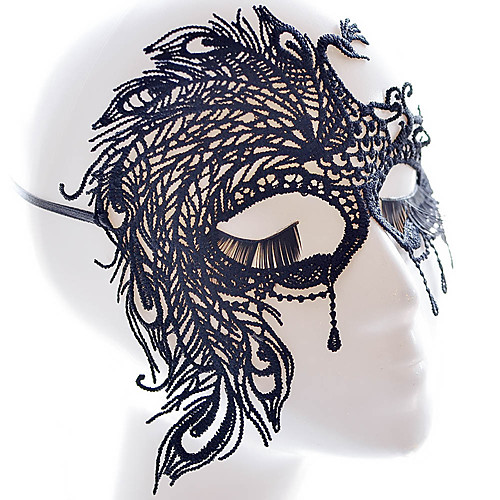 

Women's Mask For Festival Fabric Black 1pc