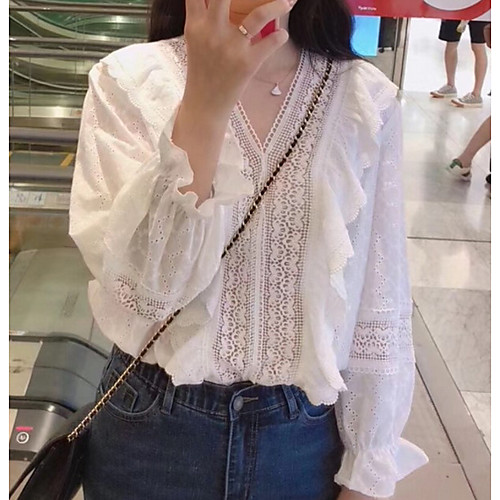 

Women's Daily Shirt - Solid Colored White