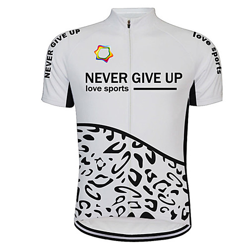 

21Grams Men's Short Sleeve Cycling Jersey Black / White Bike Jersey Top Mountain Bike MTB Road Bike Cycling UV Resistant Breathable Quick Dry Sports Clothing Apparel / Stretchy / Reflective Strips