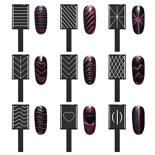 

9pcs Metal UV Gel For Finger Nail Toe Nail Finger Special Design / Multi-Type nail art Manicure Pedicure Artistic / Trendy Daily