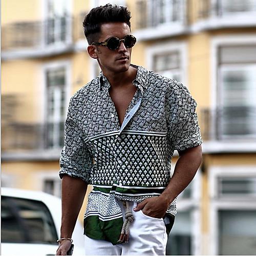 

Men's Daily Shirt - Geometric Black