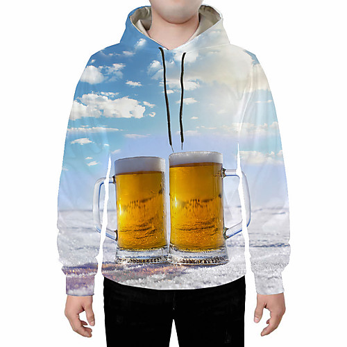 

Men's Casual / Basic Hoodie - Print / 3D Gray US32 / UK32 / EU40