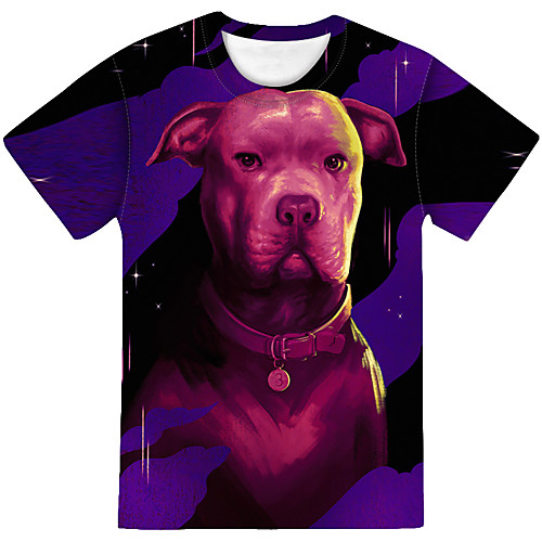 

Men's Daily Going out Street chic / Exaggerated T-shirt - Color Block / 3D / Abstract Red