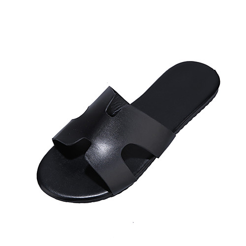 

Women's Slippers & Flip-Flops 2020 Flat Heel Open Toe PU Casual / Sweet Spring & Fall / Spring & Summer Light Brown / Silver / Black