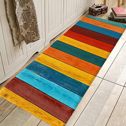 

1pc Modern Stripe Flooring Pattern Bath Mats / Bath Rugs Coral Velve Geometric / Abstract 5mm Bathroom New Design