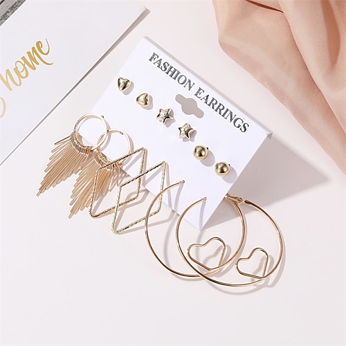 

Women's Earrings Stylish Basic Earrings Jewelry Gold For Birthday Gift Festival 1pc